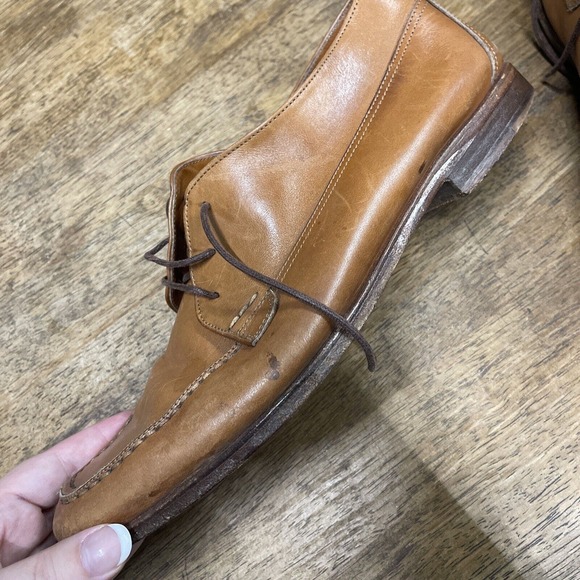 Bruno Magli Men’s Brown Leather Camel Cognac Shoes 8.5 — READ LISTING - Picture 7 of 8